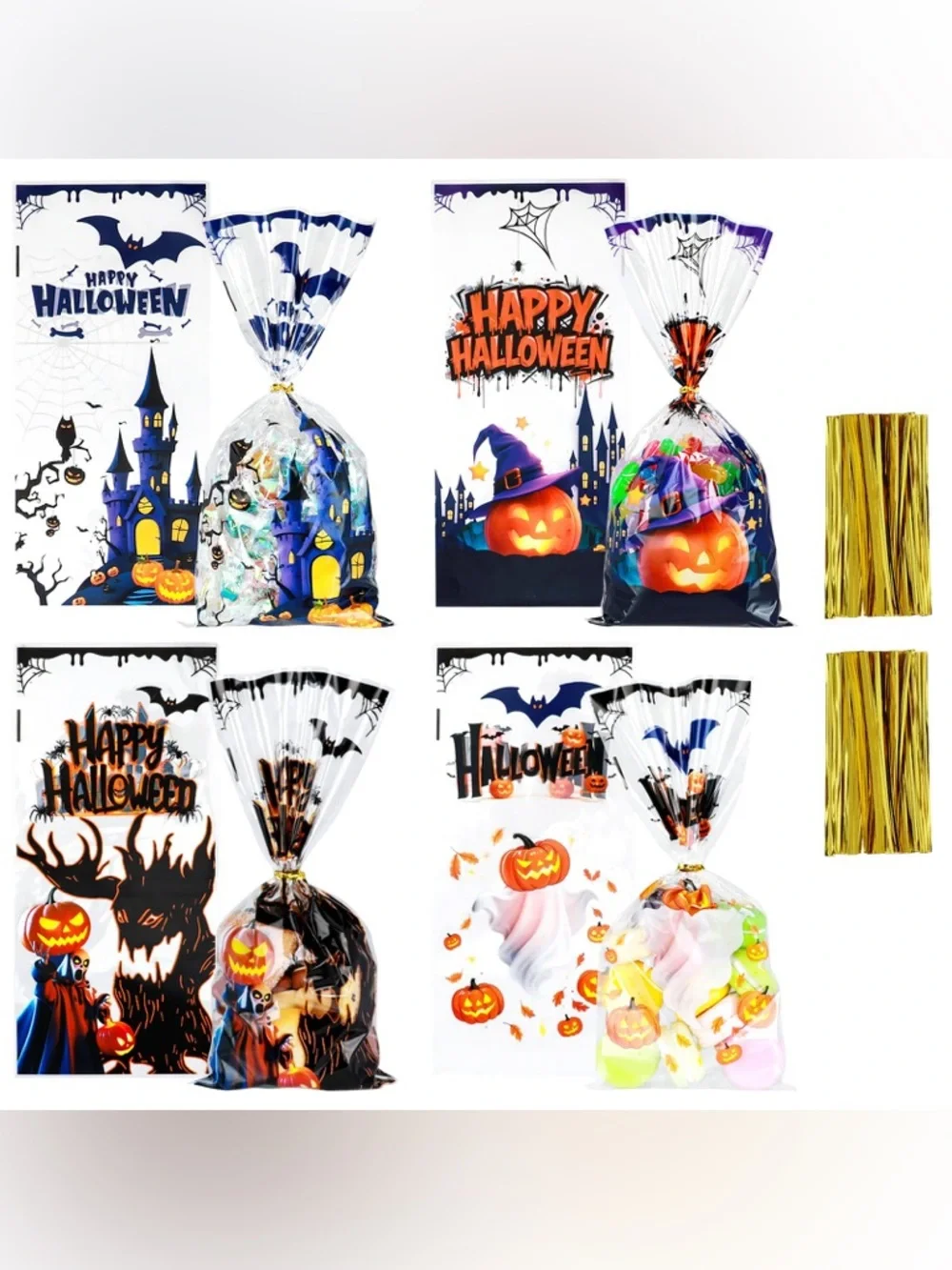 100 Halloween Treat Bags, Party Favors